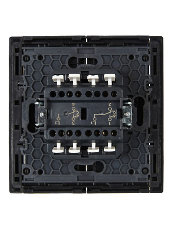 купить Фортепиано черный переключатель 2кл с подсветкой скрытая 10А IP20  в Самаре Фортепиано черный переключатель 2кл с подсветкой скрытая 10А IP20