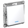 AtlasDesign белый переключатель 1кл с подсветкой скрытая 10А IP20 
