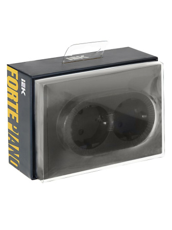 купить Фортепиано серый розетка скрытая 2-мест заземление шторки IP20  в Самаре Фортепиано серый розетка скрытая 2-мест заземление шторки IP20