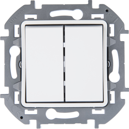 купить Инспириа белый переключатель 2кл с подсветкой скрытая 10А IP20   в Самаре Инспириа белый переключатель 2кл с подсветкой скрытая 10А IP20