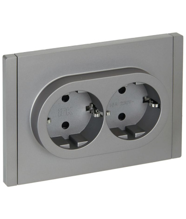 купить Фортепиано сталь розетка скрытая 2-мест заземление шторки быстрозажим. клем. IP20  в Самаре Фортепиано сталь розетка скрытая 2-мест заземление шторки быстрозажим. клем. IP20