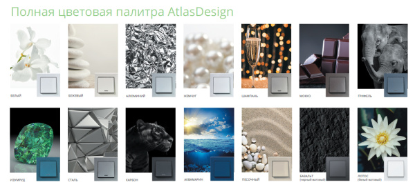 AtlasDesign AIR алюминий/дымчатый черный рамка 5-ая универсально 