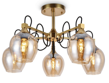 купить Светильник потолочный (люстра) 5*40Вт E27 бронза D620*380 в Самаре Светильник потолочный (люстра) 5*40Вт E27 бронза D620*380