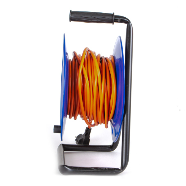 Удлинитель 4-мест 20м ПВС 3*1,5 оранжевый катушка IP20 PlexUp 