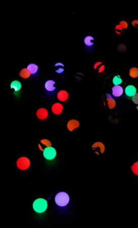 купить Гирлянда нить 10м синий 70свд соединяемая IP44 черный провод шарики (до 3мод) в Самаре Гирлянда нить 10м синий 70свд соединяемая IP44 черный провод шарики (до 3мод)