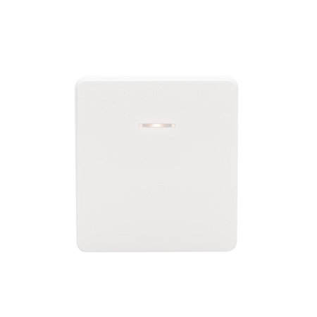 Миле Раунд белый выключатель 1кл с подсветкой скрытая 10А IP20  