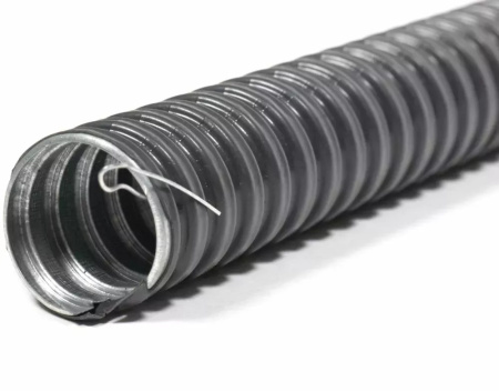 купить Металлорукав 25мм ПВХ IP67 РЗ-ЦП нг-LS с протяжкой ГОФРОМАТИК 50м в Самаре Металлорукав 25мм ПВХ IP67 РЗ-ЦП нг-LS с протяжкой ГОФРОМАТИК 50м