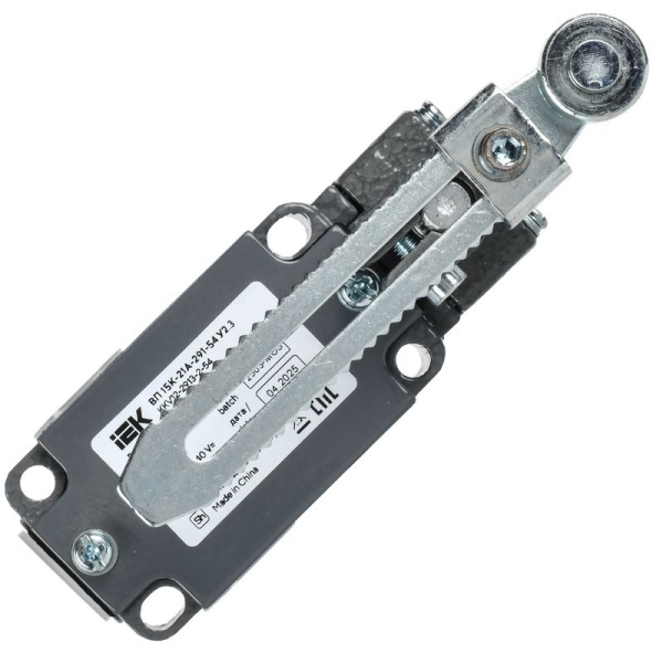 Выключатель концевой рычаг с роликом IP54 15К-21А-291-54 У2.3 IEK регул.по длине полумгновен.действ.