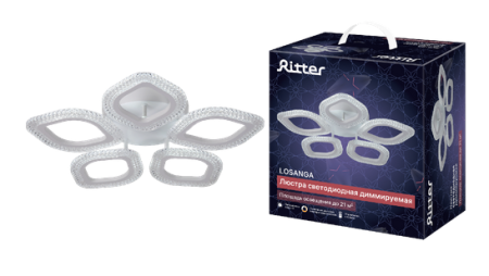 купить Светильник потолочный (люстра) свд 68Вт 3000К-6000К 4080лм белый пульт диммер 21м2 в Самаре Светильник потолочный (люстра) свд 68Вт 3000К-6000К 4080лм белый пульт диммер 21м2