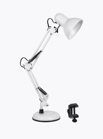 купить Светильник настольный 60Вт E27 белый подставка/струбцина Ultra LIGHT в Самаре Светильник настольный 60Вт E27 белый подставка/струбцина Ultra LIGHT