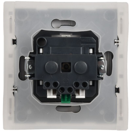 купить Фортепиано белый розетка скрытая 1-мест заземление с крышкой шторки IP44  в Самаре Фортепиано белый розетка скрытая 1-мест заземление с крышкой шторки IP44