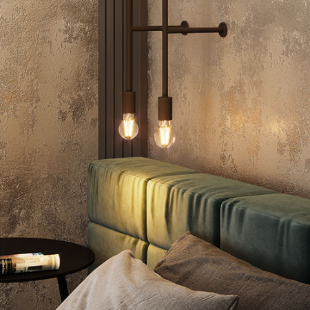 купить Лампа светодиодная 220В Е27 10Вт 2400К 820лм стандарт A60 золотистая филамент Gauss  в Самаре Лампа светодиодная 220В Е27 10Вт 2400К 820лм стандарт A60 золотистая филамент Gauss