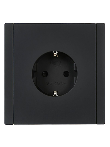 купить Фортепиано черный механизм розетки скрытая 1-мест заземление шторки IP20  в Самаре Фортепиано черный механизм розетки скрытая 1-мест заземление шторки IP20