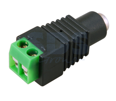 купить Разъём гнездо 2,1*5,5мм черный с клемной колодкой в Самаре Разъём гнездо 2,1*5,5мм черный с клемной колодкой