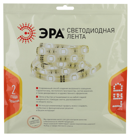 купить Лента свд 24В 20Вт/м 192свд/м 3000К 1300лм/м 2835 IP33 ЭРА 5м в Самаре Лента свд 24В 20Вт/м 192свд/м 3000К 1300лм/м 2835 IP33 ЭРА 5м