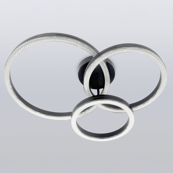 Светильник потолочный (люстра) свд 110Вт 3000К-6000К 2684лм черный/белый пульт диммер