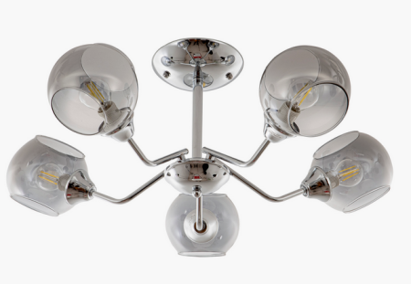 купить Светильник потолочный (люстра) 5*40Вт E14 хром в Самаре Светильник потолочный (люстра) 5*40Вт E14 хром