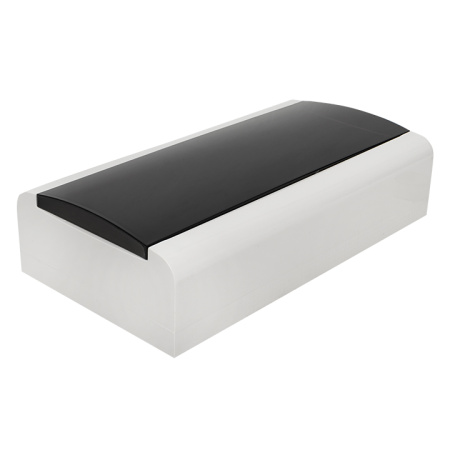 Бокс 18мод навесной белый черная прозрачная дверь IP41 SlimBox EKF 