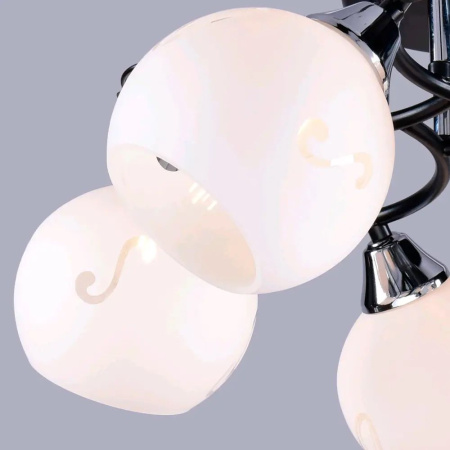 купить Светильник потолочный (люстра) 5*60Вт E27 черный/хром Орфография в Самаре Светильник потолочный (люстра) 5*60Вт E27 черный/хром Орфография