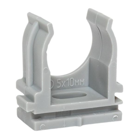 купить Держатель для трубы 20мм серый 100шт EKF  в Самаре Держатель для трубы 20мм серый 100шт EKF