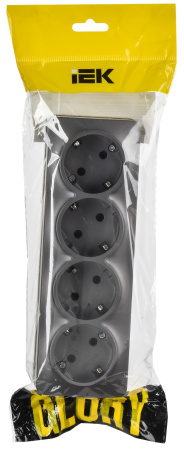 купить Глори сталь розетка открытая 4-мест заземление IP20  в Самаре Глори сталь розетка открытая 4-мест заземление IP20