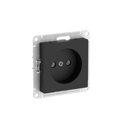 Атлас карбон розетка скрытая 1-мест IP20 