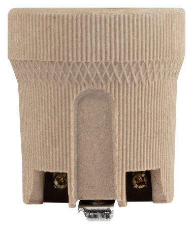 купить Патрон подвесной E27 керамика белый ЭРА с держателем в Самаре Патрон подвесной E27 керамика белый ЭРА с держателем