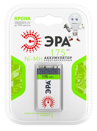 купить Аккумулятор Крона 175mAh 9В BL1 ЭРА  в Самаре Аккумулятор Крона 175mAh 9В BL1 ЭРА