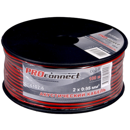 купить ШВП-М 2*0,35 провод акустический красно-черный /(100м) в Самаре ШВП-М 2*0,35 провод акустический красно-черный /(100м)