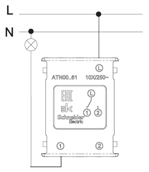 AtlasDesign карбон переключатель 1кл скрытая 10А IP20 быстрозажим.клем.  