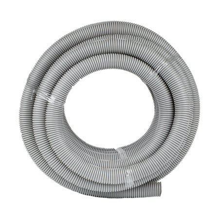 купить Труба гофра 40мм ПВХ 15м серый EKF с протяжкой  в Самаре Труба гофра 40мм ПВХ 15м серый EKF с протяжкой