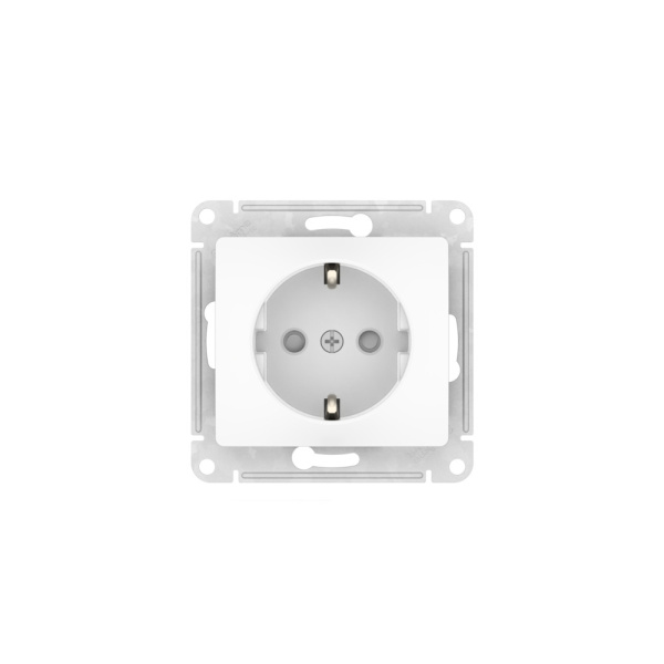 купить Атлас белый розетка скрытая 1-мест заземление шторки быстрозажим. клем. IP20  в Самаре Атлас белый розетка скрытая 1-мест заземление шторки быстрозажим. клем. IP20