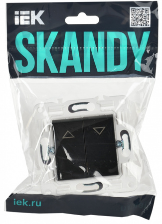 купить Сканди черный выключатель для жалюзи 2кл скрытая 10А IP20  в Самаре Сканди черный выключатель для жалюзи 2кл скрытая 10А IP20