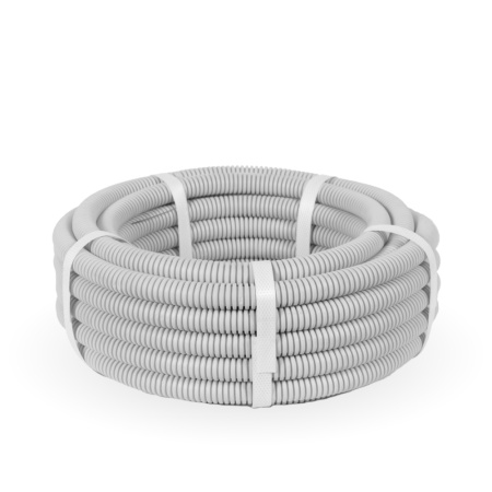 купить Труба гофра 16мм ПВХ 10м серый ПРОМРУКАВ с протяжкой  в Самаре Труба гофра 16мм ПВХ 10м серый ПРОМРУКАВ с протяжкой