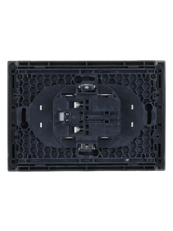 купить Фортепиано сталь розетка скрытая 2-мест шторки быстрозажим. клем. IP20  в Самаре Фортепиано сталь розетка скрытая 2-мест шторки быстрозажим. клем. IP20