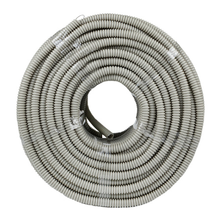 купить Труба гофра 16мм ПВХ 100м серый EKF с протяжкой  в Самаре Труба гофра 16мм ПВХ 100м серый EKF с протяжкой