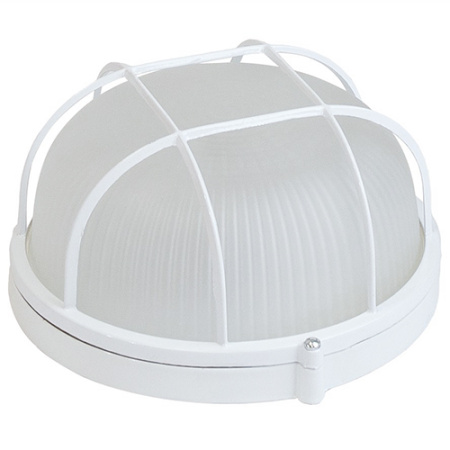 купить Светильник НПП 60Вт E27 круг белый с решеткой IP54 Баня SVET  -45 ... +125 в Самаре Светильник НПП 60Вт E27 круг белый с решеткой IP54 Баня SVET  -45 ... +125