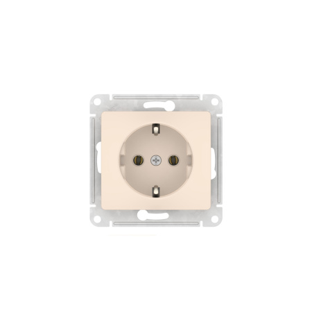 купить Глосса бежевый розетка скрытая 1-мест заземление быстрозажим. клем. IP20  в Самаре Глосса бежевый розетка скрытая 1-мест заземление быстрозажим. клем. IP20
