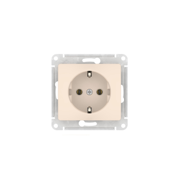 купить Глосса бежевый розетка скрытая 1-мест заземление быстрозажим. клем. IP20  в Самаре Глосса бежевый розетка скрытая 1-мест заземление быстрозажим. клем. IP20