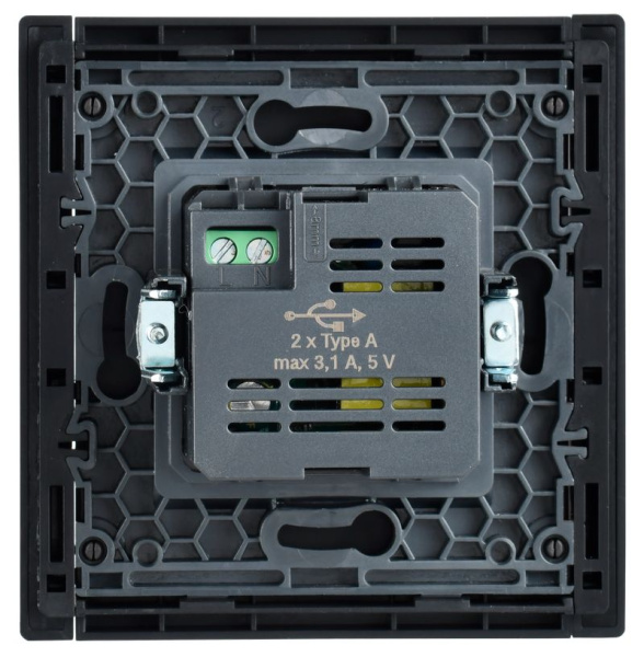 Фортепиано серый механизм USB A+A скрытая 2-ая 3,1А