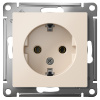 AtlasDesign бежевый розетка скрытая 1-мест заземление IP20 