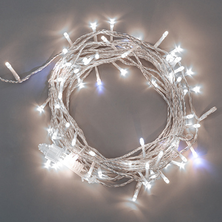 купить Гирлянда нить 10м белый 75свд соединяемая IP44 прозрачный провод с эффектом мерцания в Самаре Гирлянда нить 10м белый 75свд соединяемая IP44 прозрачный провод с эффектом мерцания