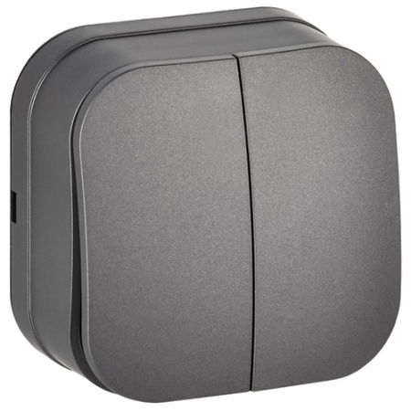 купить Глори сталь выключатель 2кл открытая 10А IP20   в Самаре Глори сталь выключатель 2кл открытая 10А IP20