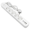 купить Удлинитель 5-мест 1,5м ПВС 3*1,5 белый выкл EKF  2USB 2,4А+2USBtype-С в Самаре Удлинитель 5-мест 1,5м ПВС 3*1,5 белый выкл EKF  2USB 2,4А+2USBtype-С