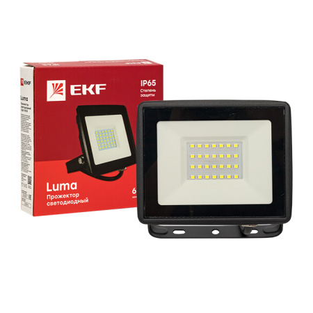 купить Прожектор свд 30Вт 6500К 5600лм черный IP65 110° Luma EKF в Самаре Прожектор свд 30Вт 6500К 5600лм черный IP65 110° Luma EKF