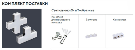 Светильник LED T-образн. 1010 10Вт 4000К 117х180мм чер. IEK