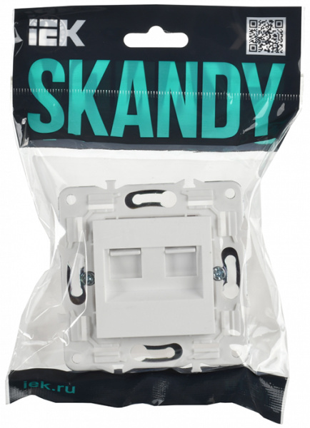 SKANDY Роз. комп. 2-ая RJ45 кат.5E SK-K03W арк. бел. IEK