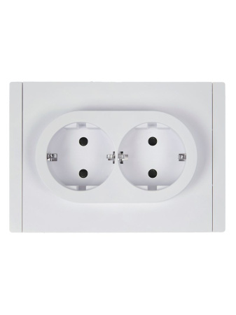 купить Фортепиано белый розетка скрытая 2-мест заземление шторки IP20  в Самаре Фортепиано белый розетка скрытая 2-мест заземление шторки IP20