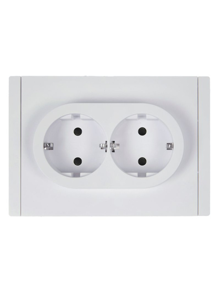 купить Фортепиано белый розетка скрытая 2-мест заземление шторки IP20  в Самаре Фортепиано белый розетка скрытая 2-мест заземление шторки IP20