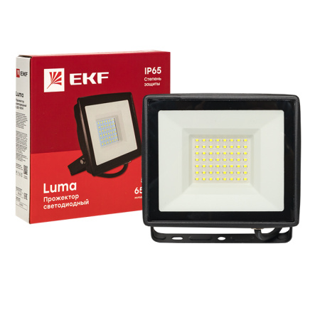 купить Прожектор свд 50Вт 6500К 4000лм черный IP65 110° Luma EKF  в Самаре Прожектор свд 50Вт 6500К 4000лм черный IP65 110° Luma EKF